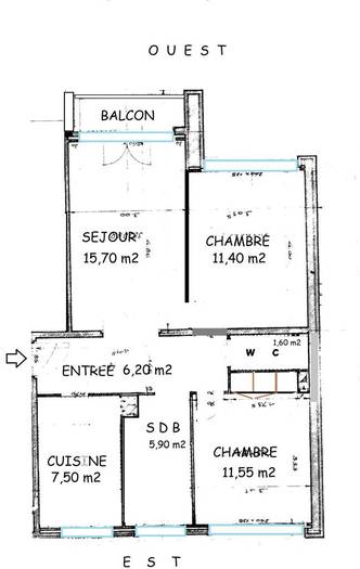 Vente Appartement Bourg-La-Reine (92340) 60&nbsp;m² 249.500&nbsp;&euro;
