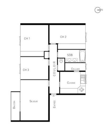 Location Appartement Noisy-Le-Grand (93160) 77&nbsp;m² 1.500&nbsp;&euro;