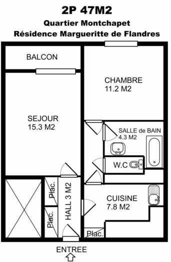 Location Appartement Dijon (21000) 47&nbsp;m² 510&nbsp;&euro;