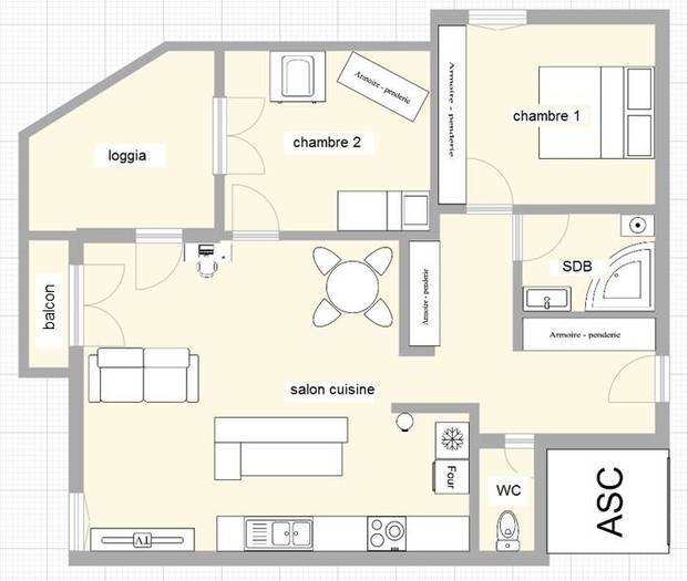 Appartement 76&nbsp;m²