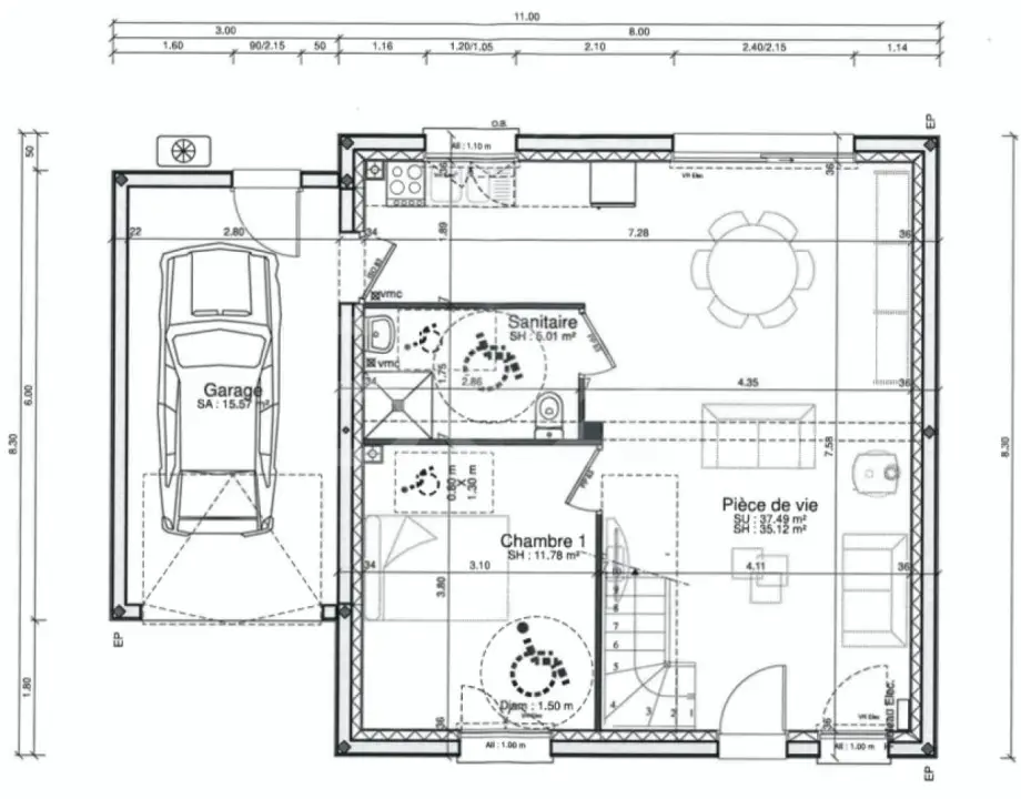Vente maison 5 pièces 106 m2