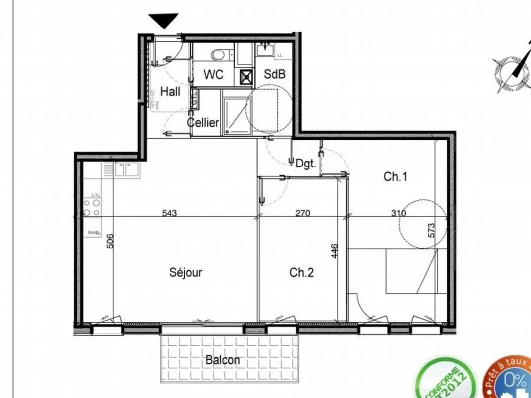 Vente appartement 3 pièces 75,2 m2