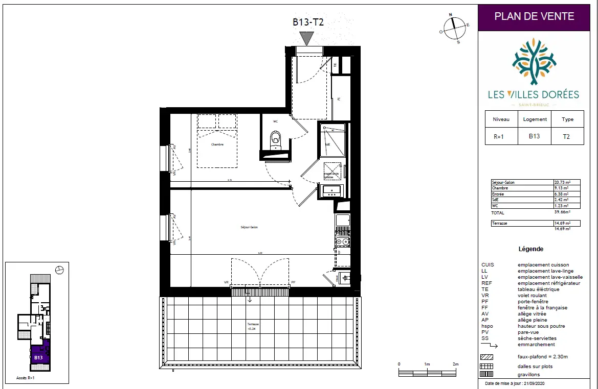 Vente appartement 2 pièces 39,66 m2