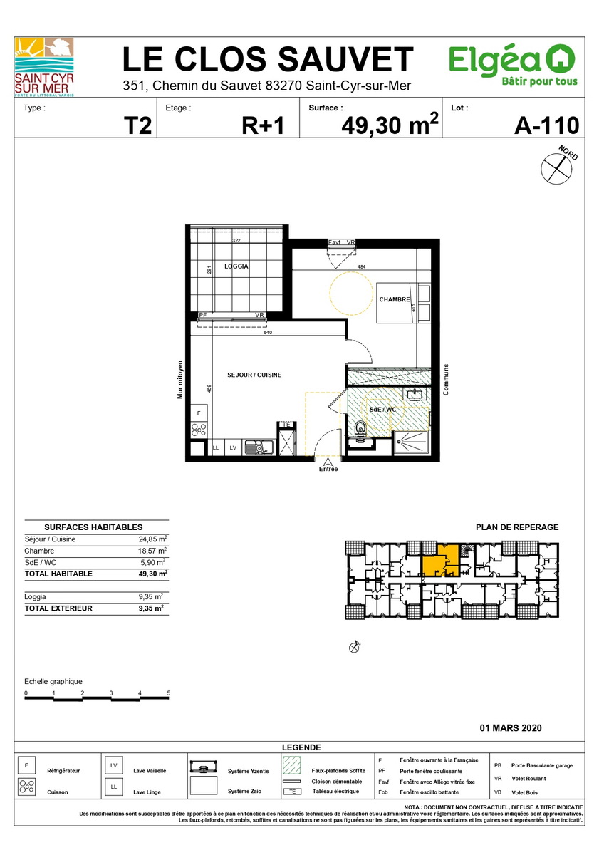 Vente appartement 2 pièces 49,3 m2
