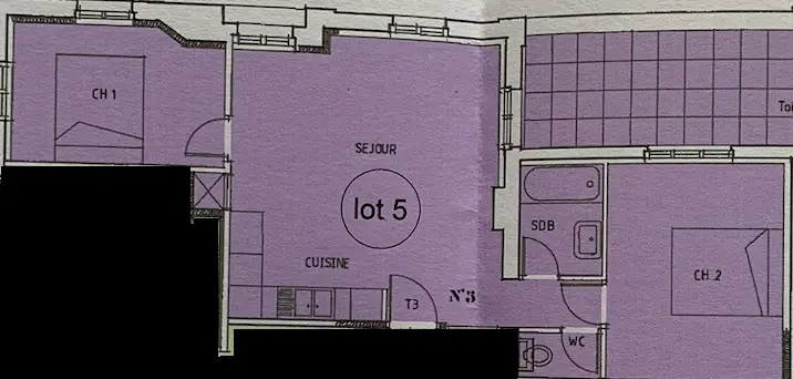 Vente appartement 3 pièces 57,41 m2