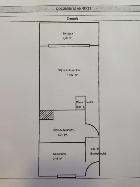 Location appartement 2 pièces 23,5 m2