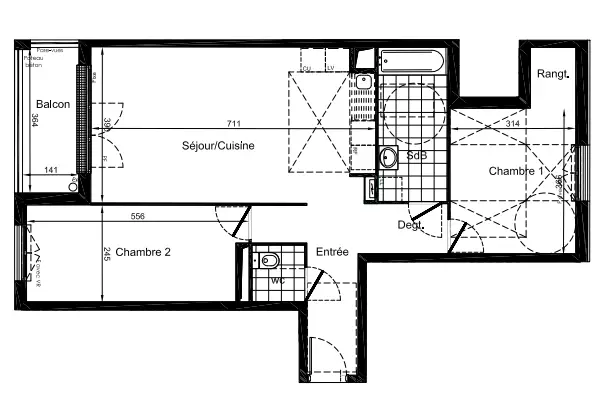 Vente appartement 3 pièces 71,32 m2
