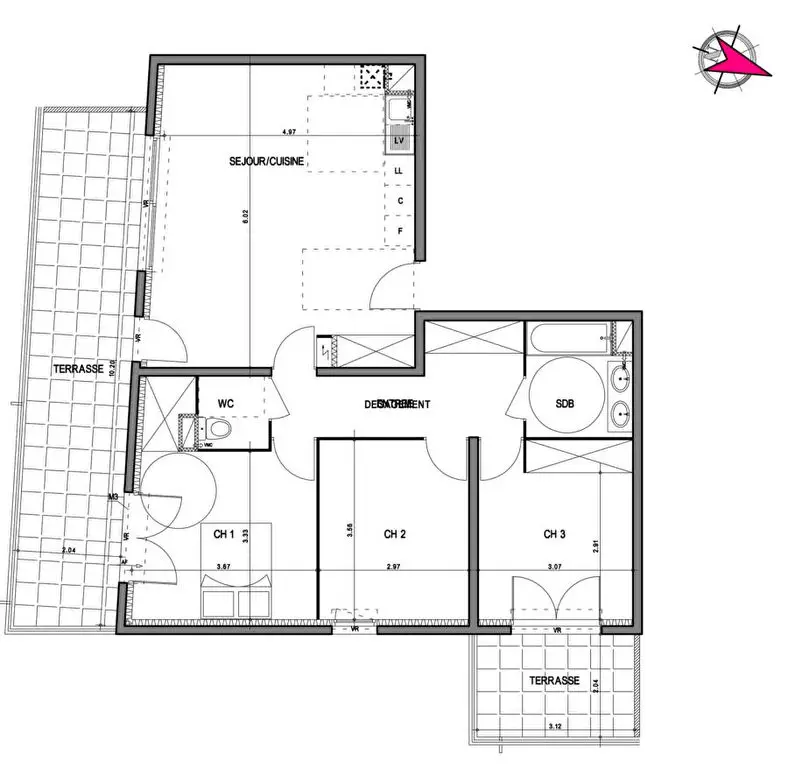 Vente appartement 4 pièces 80,01 m2