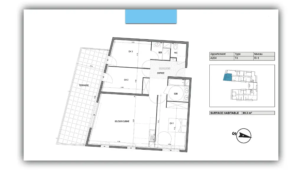 Vente appartement 4 pièces 89,3 m2