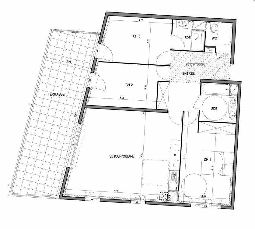 Vente appartement 4 pièces 89,3 m2