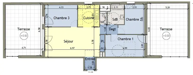 Vente appartement 4 pièces 83 m2