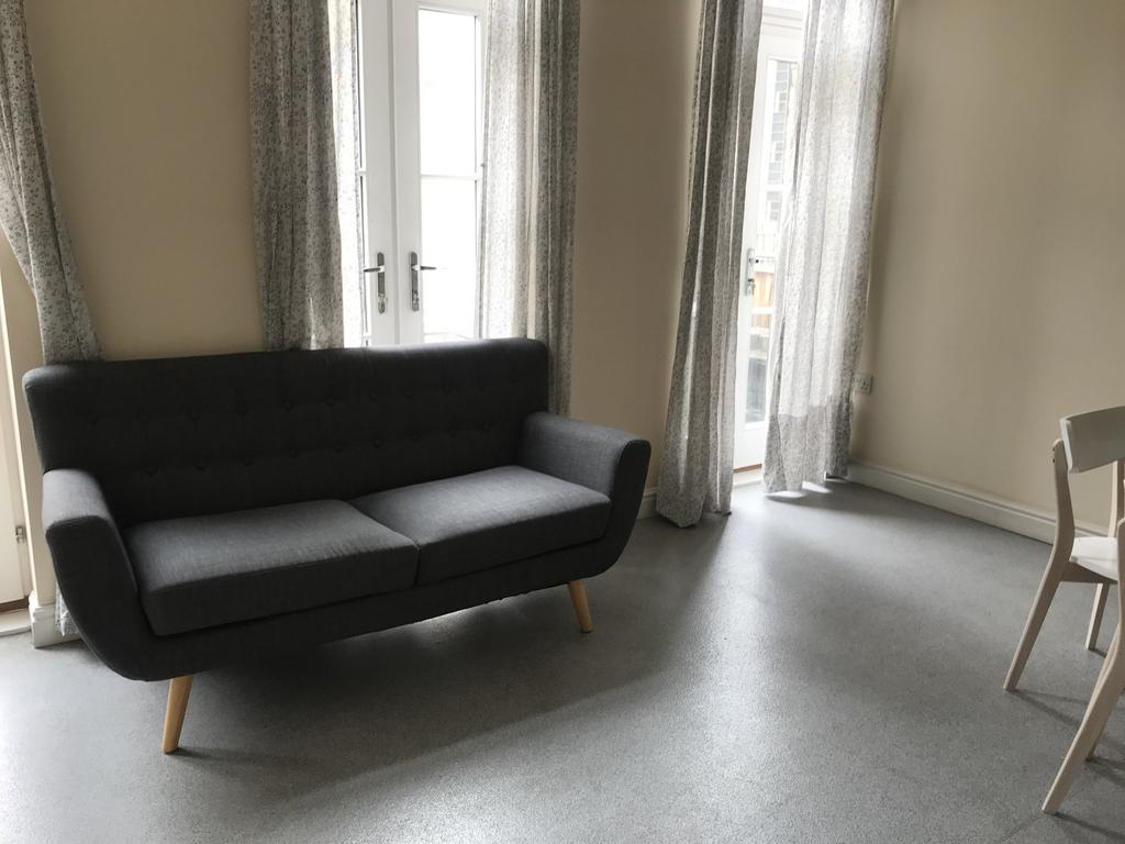 Reception area with sofa