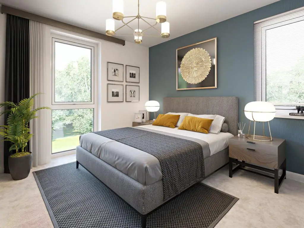 Inside view of bedroom. The Loughton. 1 bed...