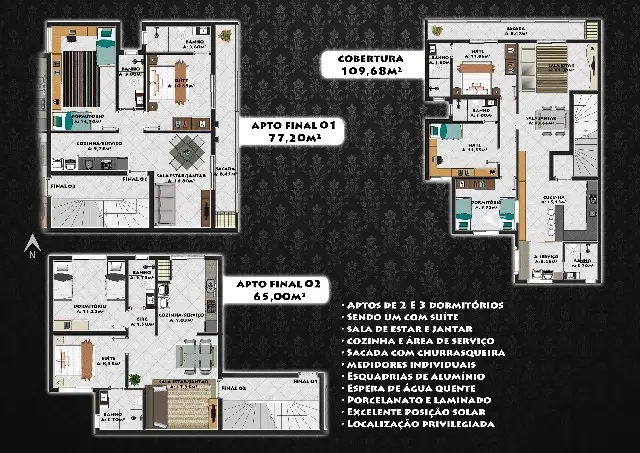 Apartamento com 3 Quartos à Venda, 107 m² por R$ 450.000 Santa Corona, Caxias do Sul - RS