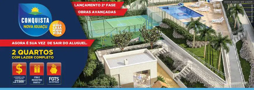 Apartamento com 2 Quartos à Venda, 44 m² por R$ 164.432 Avenida Henrique Duque Estrada Meyer, 253 - Posse, Nova Iguaçu - RJ
