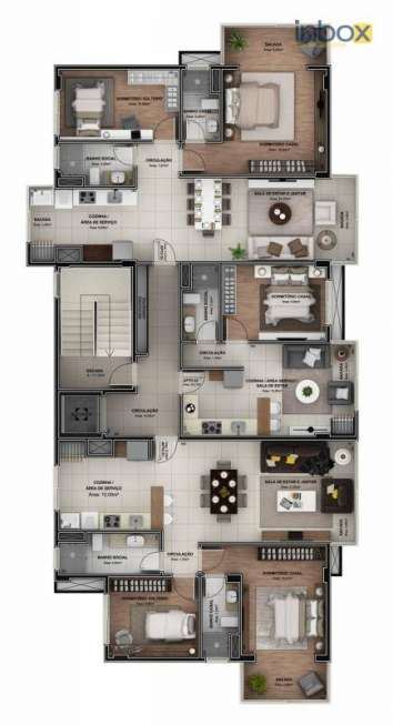 Apartamento com 1 Quarto para Alugar, 37 m² por R$ 80.000/Mês Humaitá, Bento Gonçalves - RS