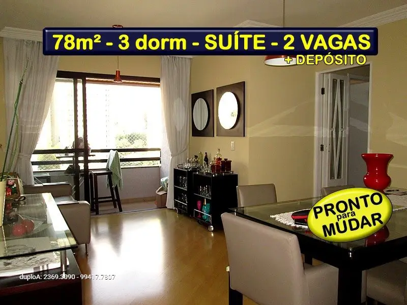 Apartamento com 3 Quartos à Venda, 78 m² por R$ 430.000 Rua Camboapina - Morumbi, São Paulo - SP