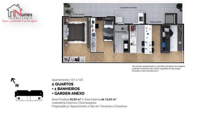 Apartamento com 2 Quartos à Venda, 39 m² por R$ 214.900 Rua Professora Olga Balster - Cajuru, Curitiba - PR