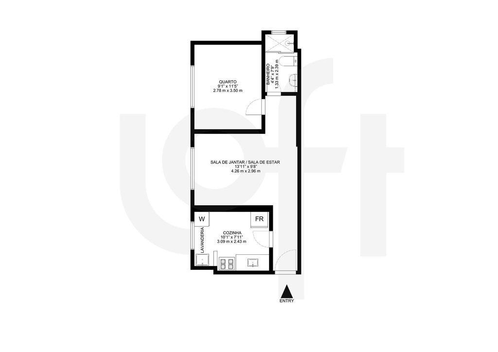 Apartamento · 42m² · 1 Quarto · 1 Vaga---
