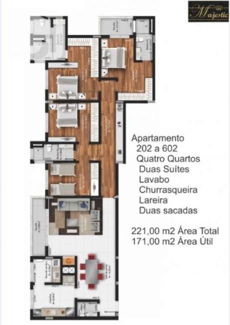 Apartamento com 4 Quartos à Venda, 171 m² por R$ 700.000 Rua Euclídes da Cunha, 1703 - Nossa Senhora das Dores, Santa Maria - RS