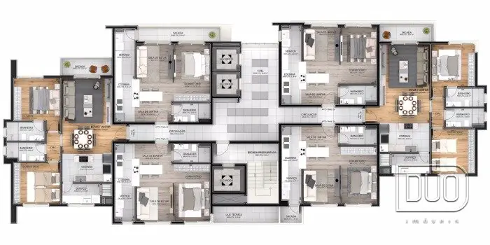 Apartamento com 1 Quarto à Venda, 49 m² por R$ 149.563 Rua Matteo Gianella, 1 - Santa Catarina, Caxias do Sul - RS