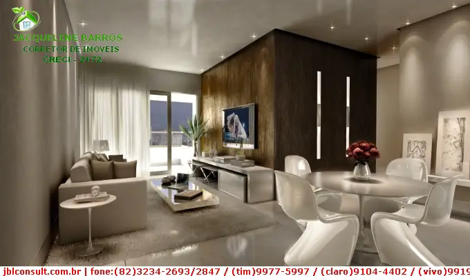 Apartamento com 3 Quartos à Venda, 81 m² por R$ 487.946 Farol, Maceió - AL