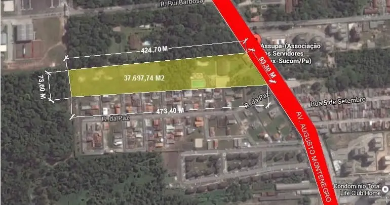 Lote/Terreno à Venda, 37000 m² por R$ 13.000.000 Rodovia Augusto Montenegro - Tenoné, Belém - PA
