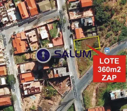 Lote/Terreno à Venda, 360 m² por R$ 400.000 Havaí, Belo Horizonte - MG