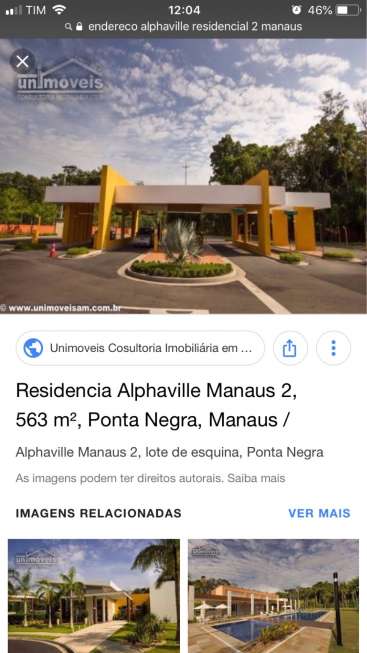 Lote/Terreno à Venda, 481 m² por R$ 170.000 Avenida José Augusto Loureiro, 0 - Ponta Negra, Manaus - AM
