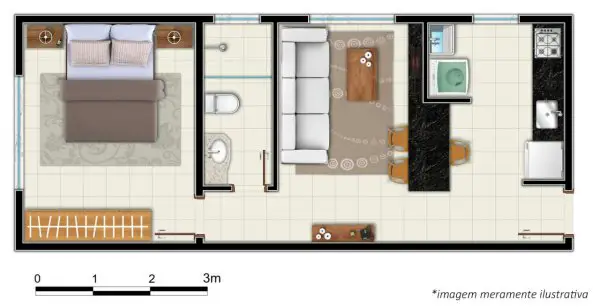 Apartamento com 1 Quarto à Venda, 42 m² por R$ 169.000 Celvia, Vespasiano - MG