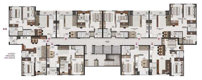 Apartamento com 1 Quarto à Venda, 40 m² por R$ 265.000 Avenida Carlos Drummond Andrade, 500 - Praia dos Amores, Balneário Camboriú - SC