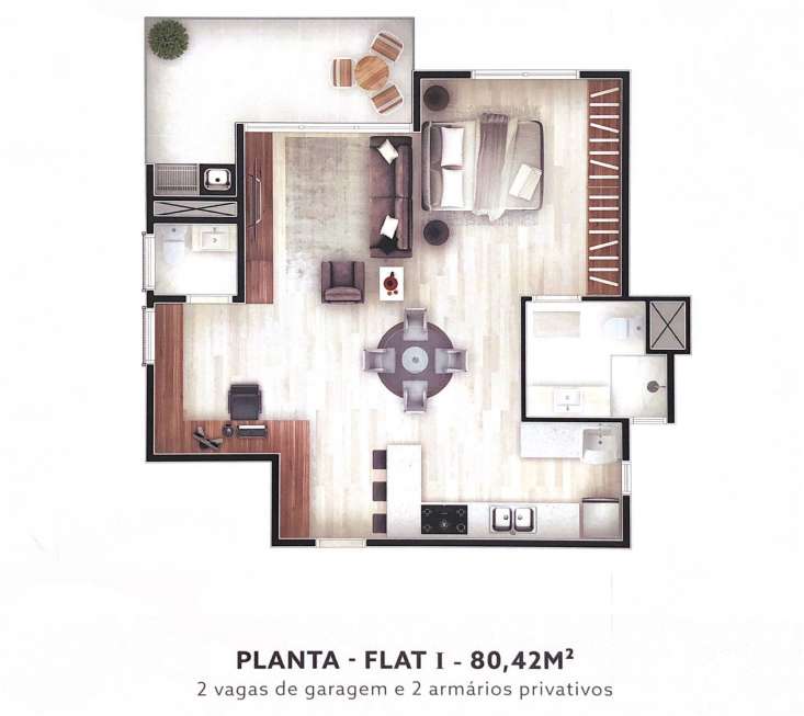 Flat com 1 Quarto à Venda, 80 m² por R$ 679.242 Rua Rota dos Imigrantes, 562 - Centro, Holambra - SP