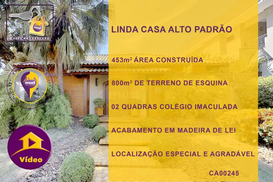 Casa com 4 Quartos à Venda, 452 m² por R$ 1.350.000 Vila São Luiz, Dourados - MS