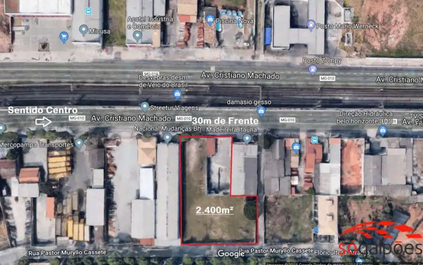 Lote/Terreno para Alugar, 2400 m² por R$ 10.000/Mês Avenida Cristiano Machado, 9285 - São Bernardo, Belo Horizonte - MG