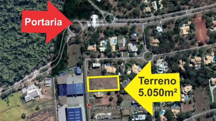 Lote/Terreno à Venda, 5050 m² por R$ 1.790.000 Alameda das Delênias - Residencial Aldeia do Vale, Goiânia - GO