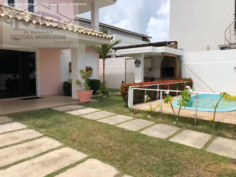 Casa de Condomínio com 4 Quartos para Alugar, 250 m² por R$ 3.000/Mês Pitangueiras, Lauro de Freitas - BA