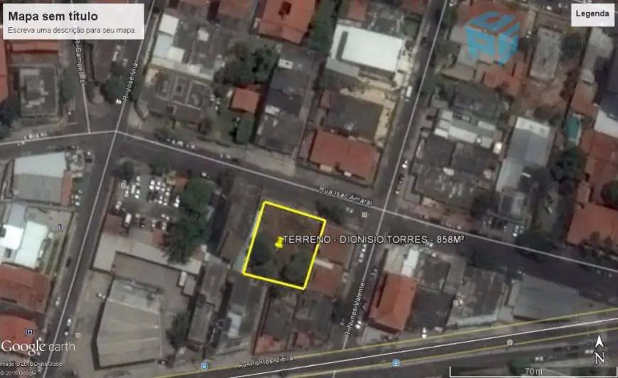 Lote/Terreno à Venda, 858 m² por R$ 1.700.000 Dionísio Torres, Fortaleza - CE