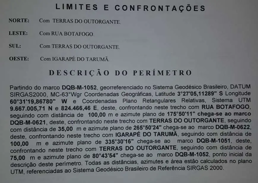 Lote/Terreno à Venda, 6011 m² por R$ 800.000 Tarumã, Manaus - AM