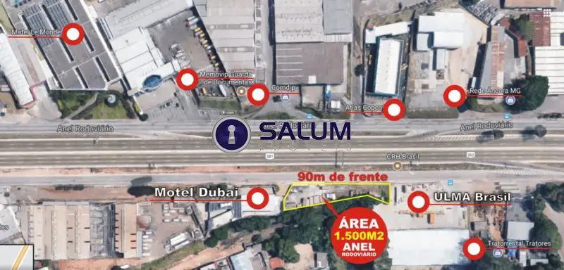 Lote/Terreno para Alugar, 1500 m² por R$ 15.000/Mês Caiçaras, Belo Horizonte - MG