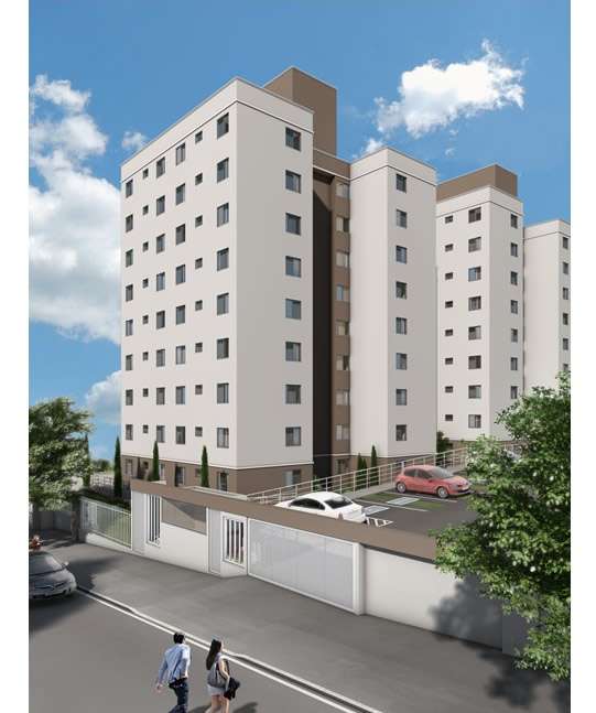 Apartamento com 2 Quartos à Venda, 48 m² por R$ 144.900 Chácaras Santa Inês, Santa Luzia - MG