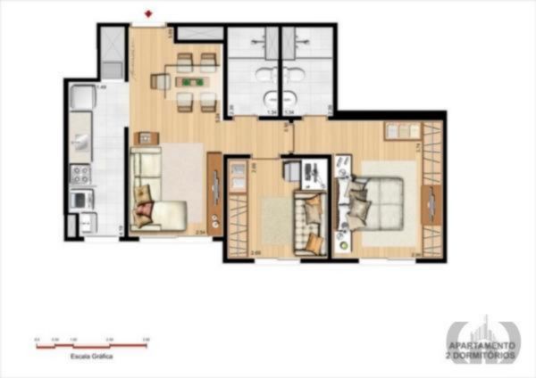 Apartamento com 3 Quartos à Venda, 72 m² por R$ 349.000 Rua Engenheiro João Luderitz, 600 - Sarandi, Porto Alegre - RS