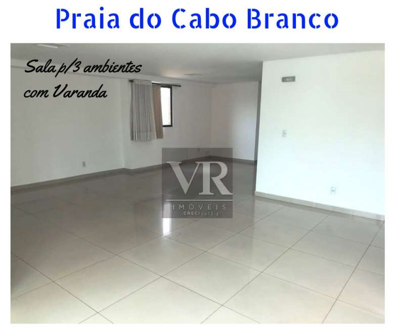 Apartamento com 5 Quartos para Alugar, 213 m² por R$ 2.800/Mês Rua Paulino Pinto - Cabo Branco, João Pessoa - PB