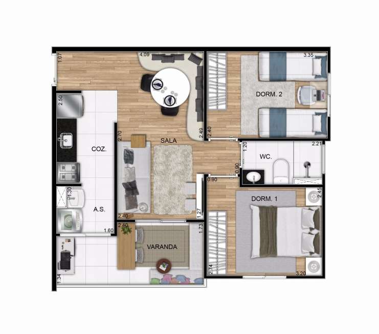 Apartamento com 2 Quartos à Venda, 50 m² por R$ 229.900 Rua Antônio José Nurchis, 21 - Vila Yolanda, Osasco - SP