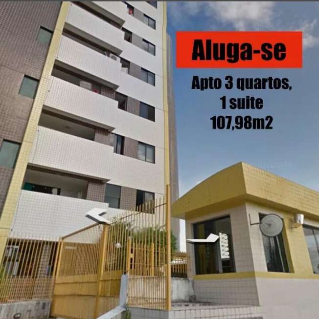 Apartamento com 3 Quartos para Alugar, 108 m² por R$ 2.600/Mês Tirol, Natal - RN