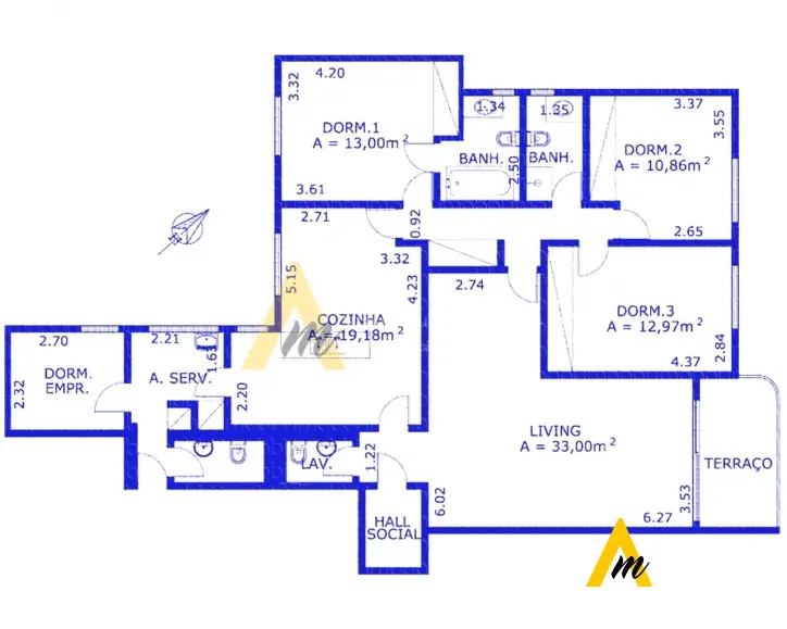 Apartamento com 4 Quartos para Alugar, 150 m² por R$ 7.000/Mês Rua Professor Filadelfo Azevedo - Itaim Bibi, São Paulo - SP
