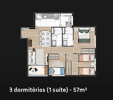 Apartamento com 2 Quartos à Venda, 45 m² por R$ 392.500 Avenida Inajar de Souza - Freguesia do Ó, São Paulo - SP