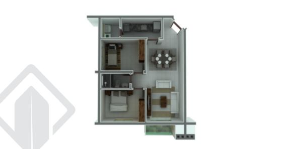 Apartamento com 1 Quarto à Venda, 40 m² por R$ 265.000 Centro, Guaíba - RS