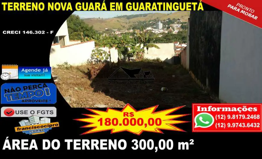 Lote/Terreno à Venda por R$ 180.000 Nova Guara, Guaratinguetá - SP