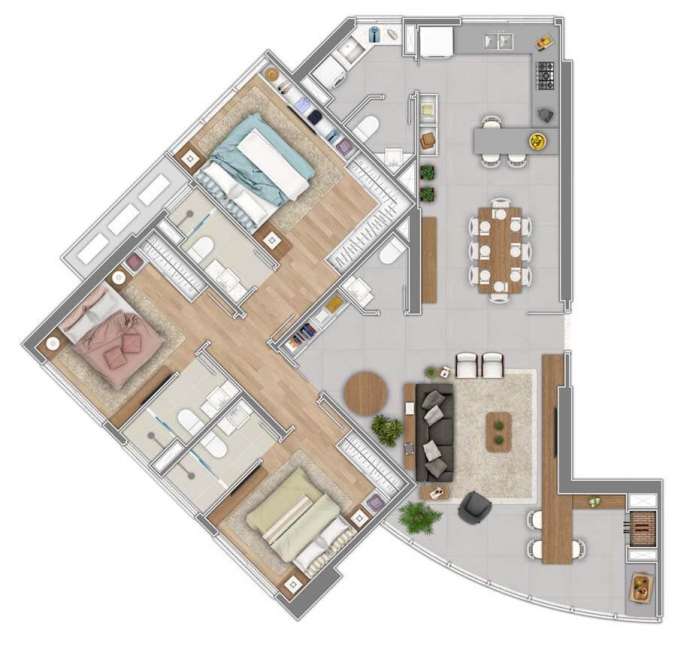 Apartamento com 4 Quartos à Venda, 212 m² por R$ 2.493.000 Camboriu, Camboriú - SC