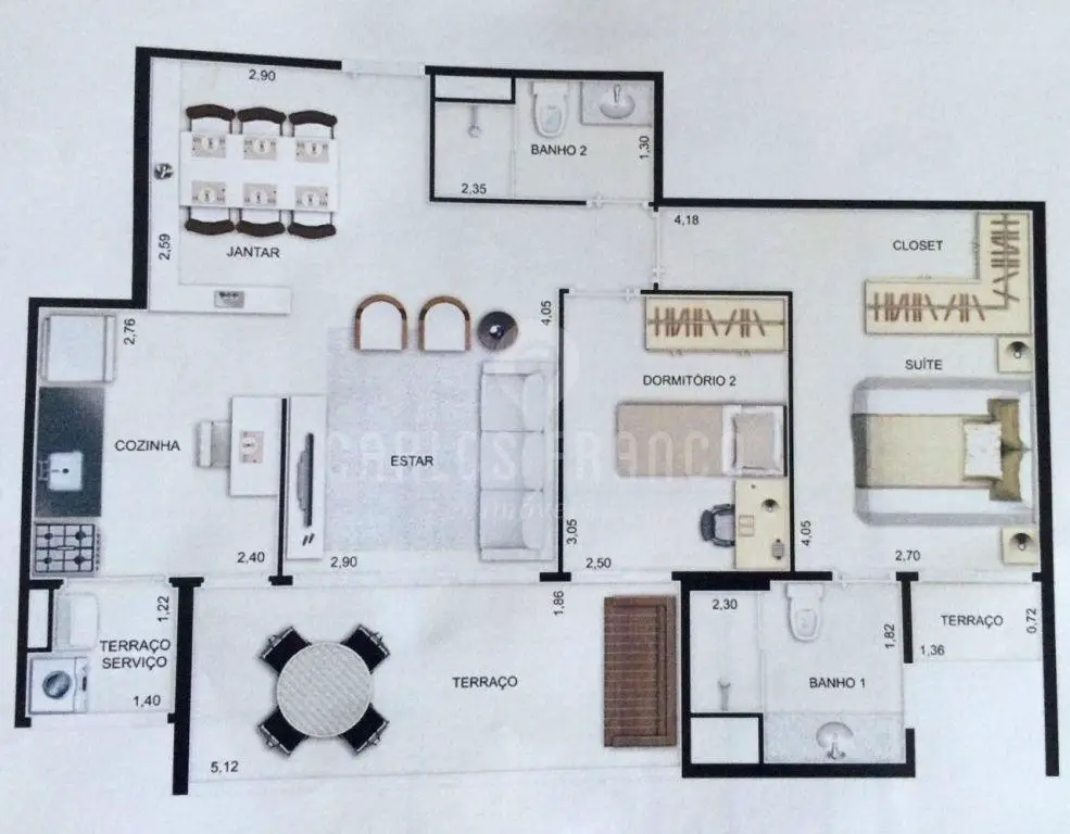 Lindo apartamento pronto para morar com varanda envidraçada, sala para 2 ambient---
